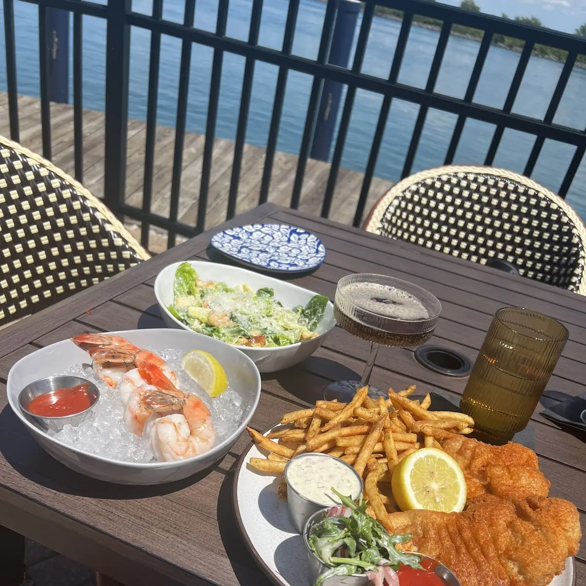 Shrimp Cocktail and Caesar Salad