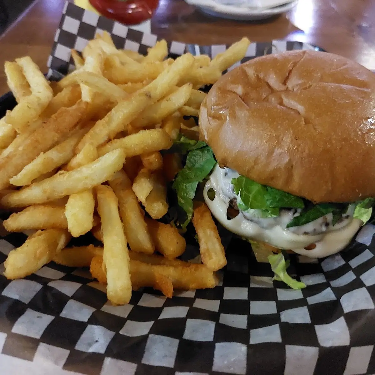 Hamburger with French Fries