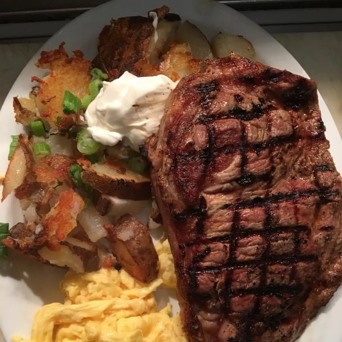 Rib Eye Steak & Eggs