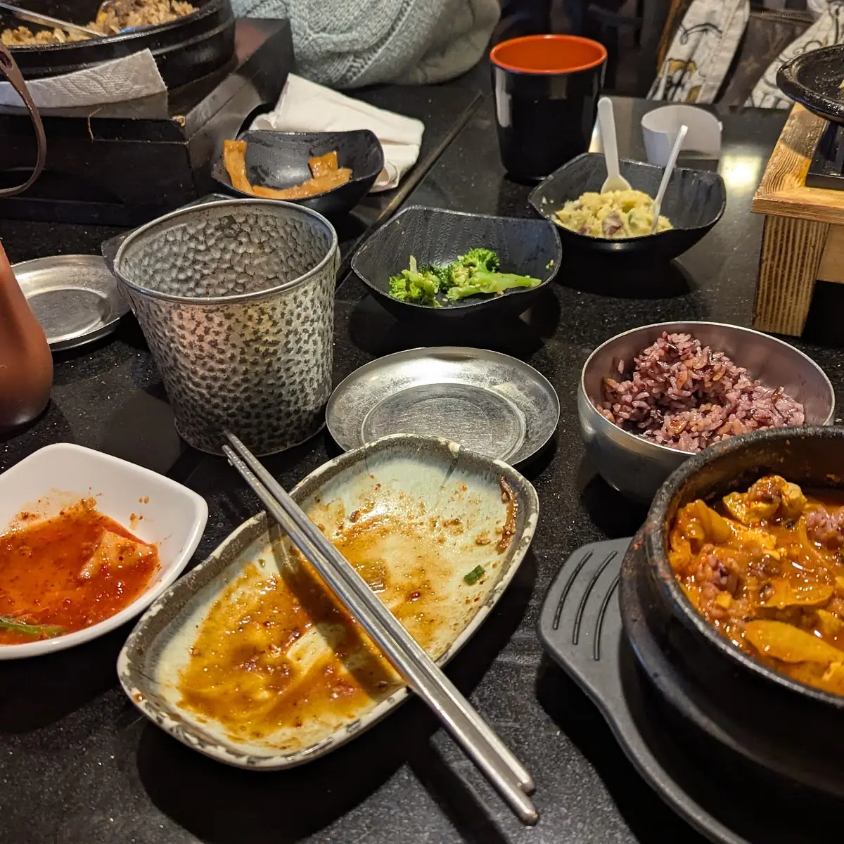 Kimchi Stew and Banchan