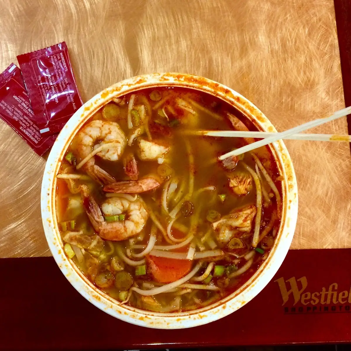 Seafood Tom Yam Noodle Soup