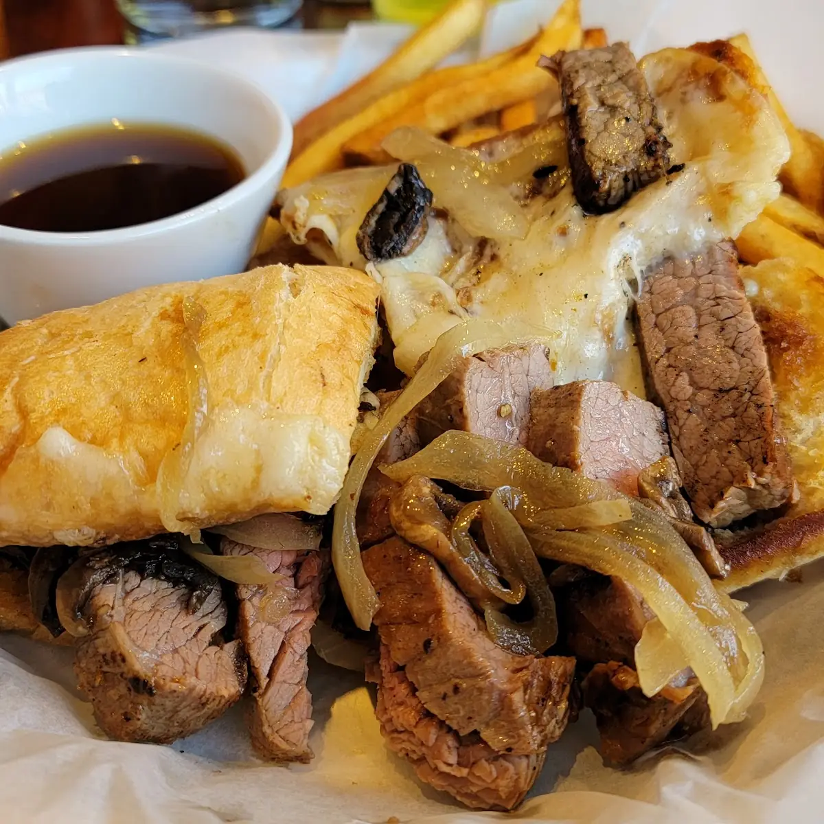 Flat Iron Flank Steak Sandwich