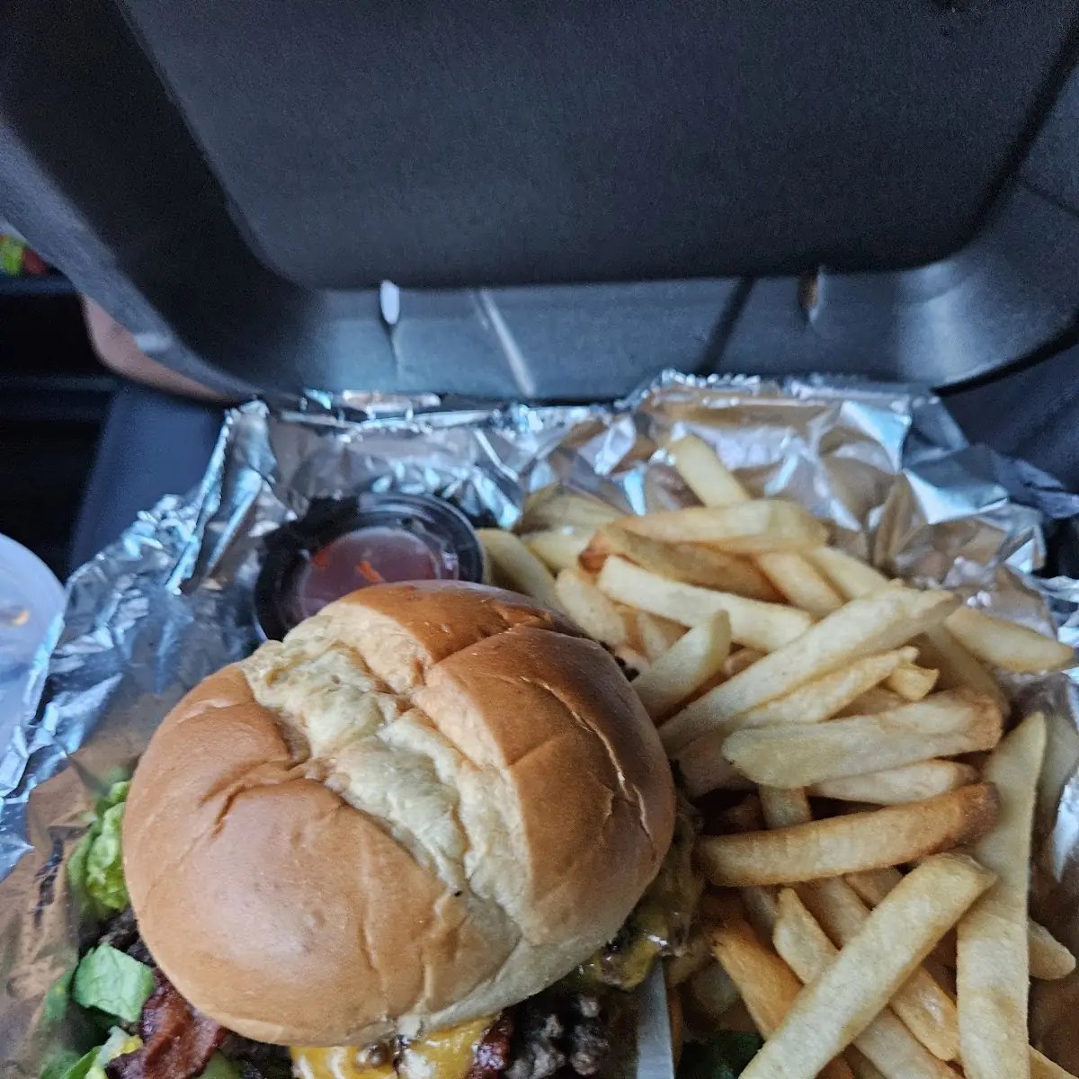 Char Bacon Cheeseburger with Fries