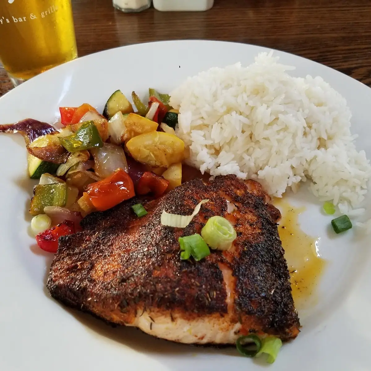 Blackened Salmon Risotto