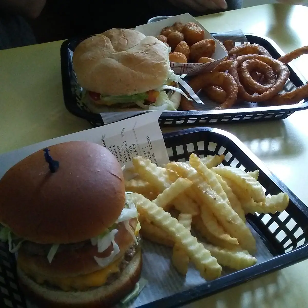 Double Cheeseburger & Onion Rings