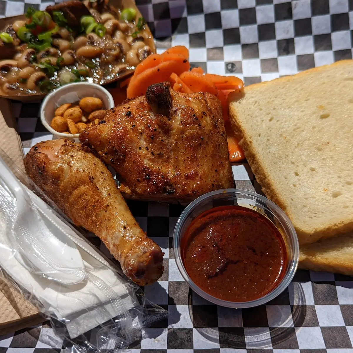 Chicken Leg Quarter Chili Vinegar Dip