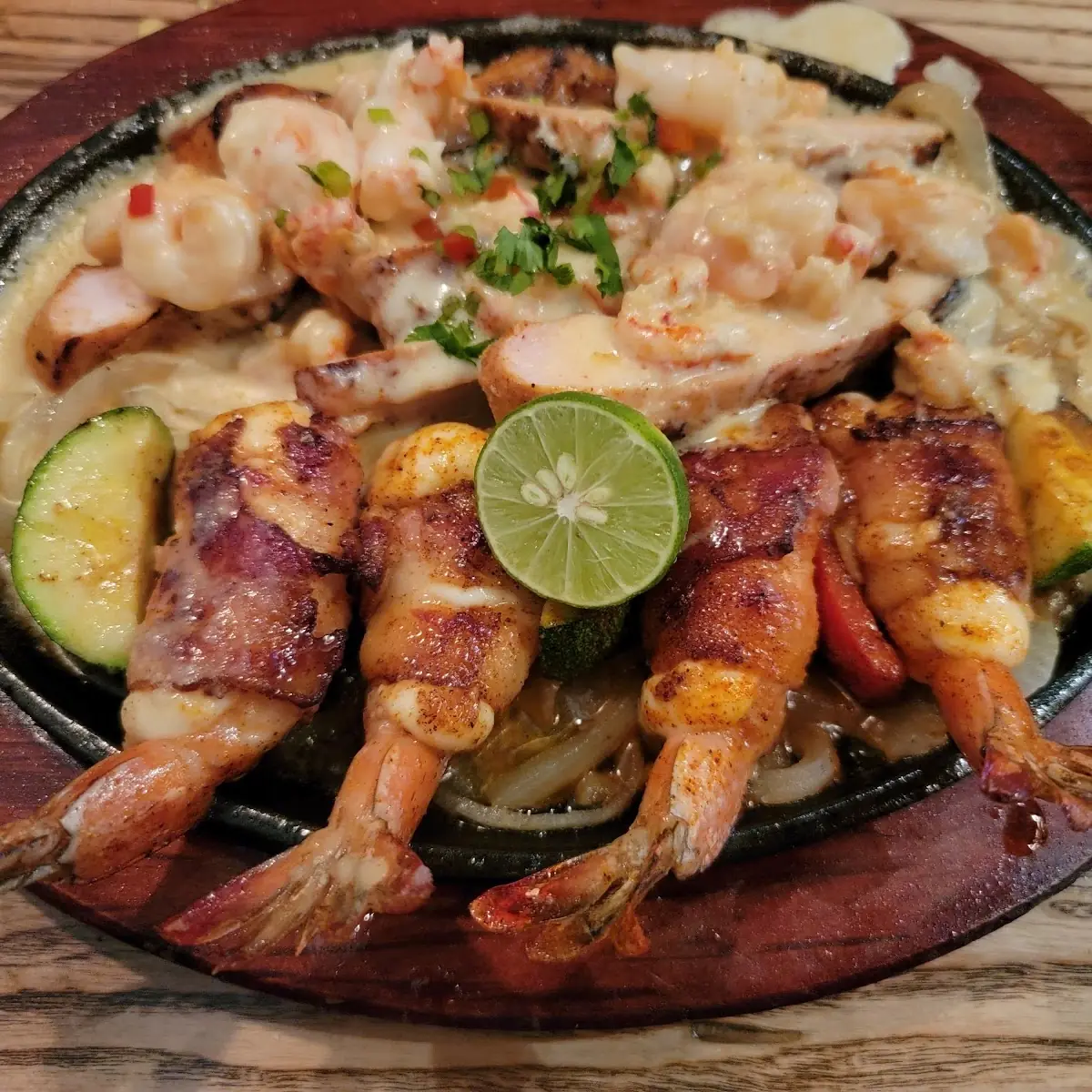 Shrimp Chicken Fajitas