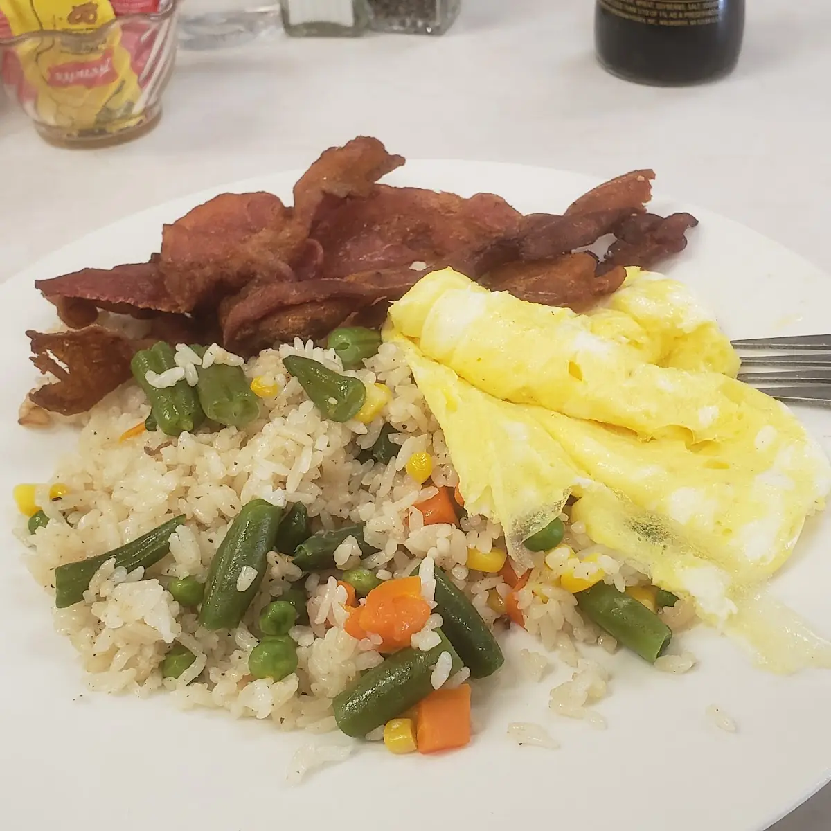 Bacon Eggs & Veggie Fried Rice