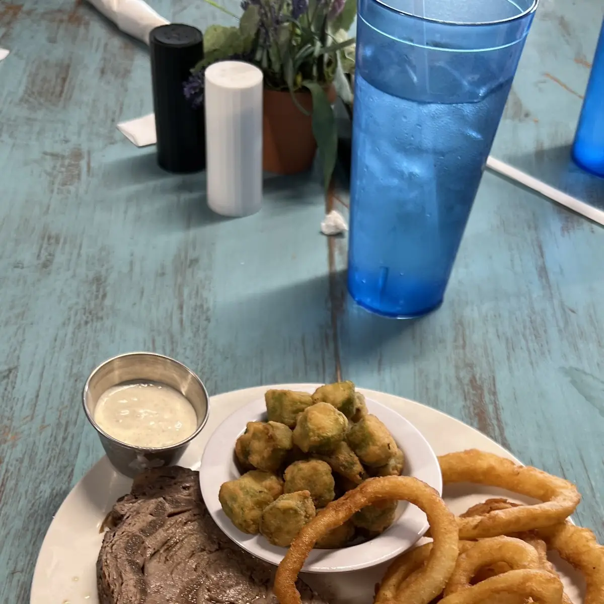 Fried Okra Onion Rings