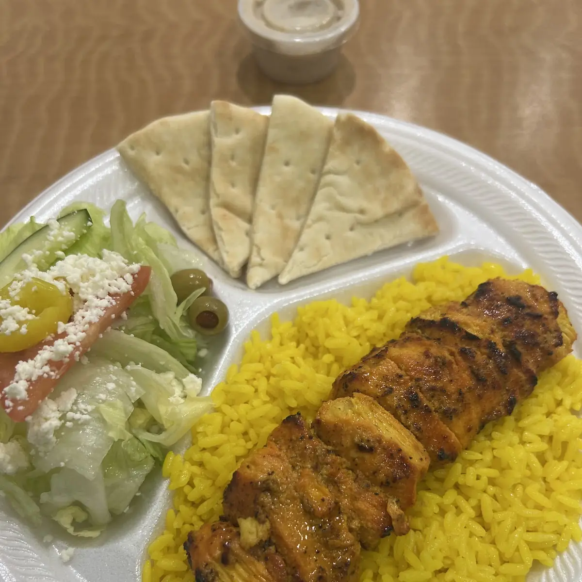 Chicken Souvlaki with Rice Platter