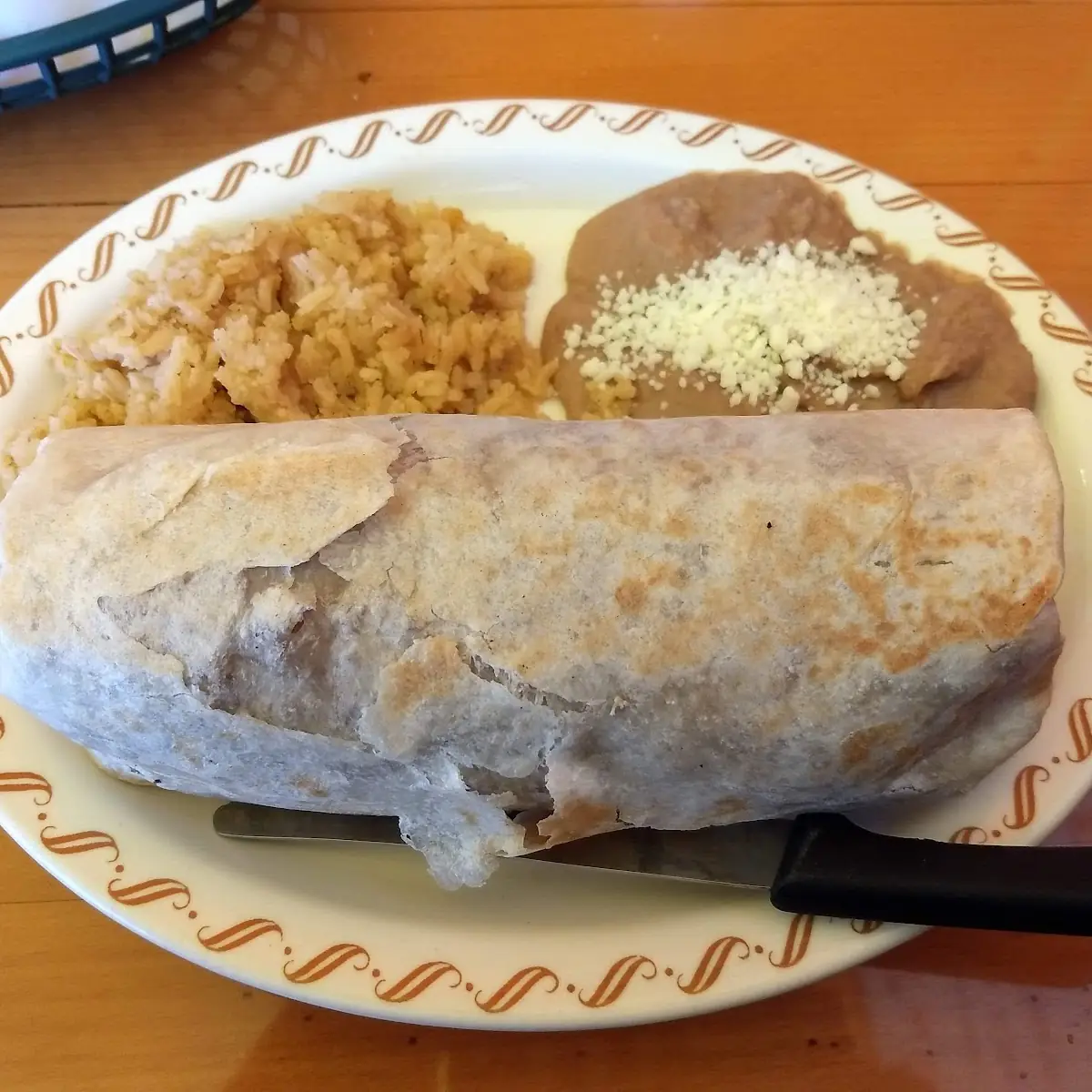 Steak Burrito Dinner