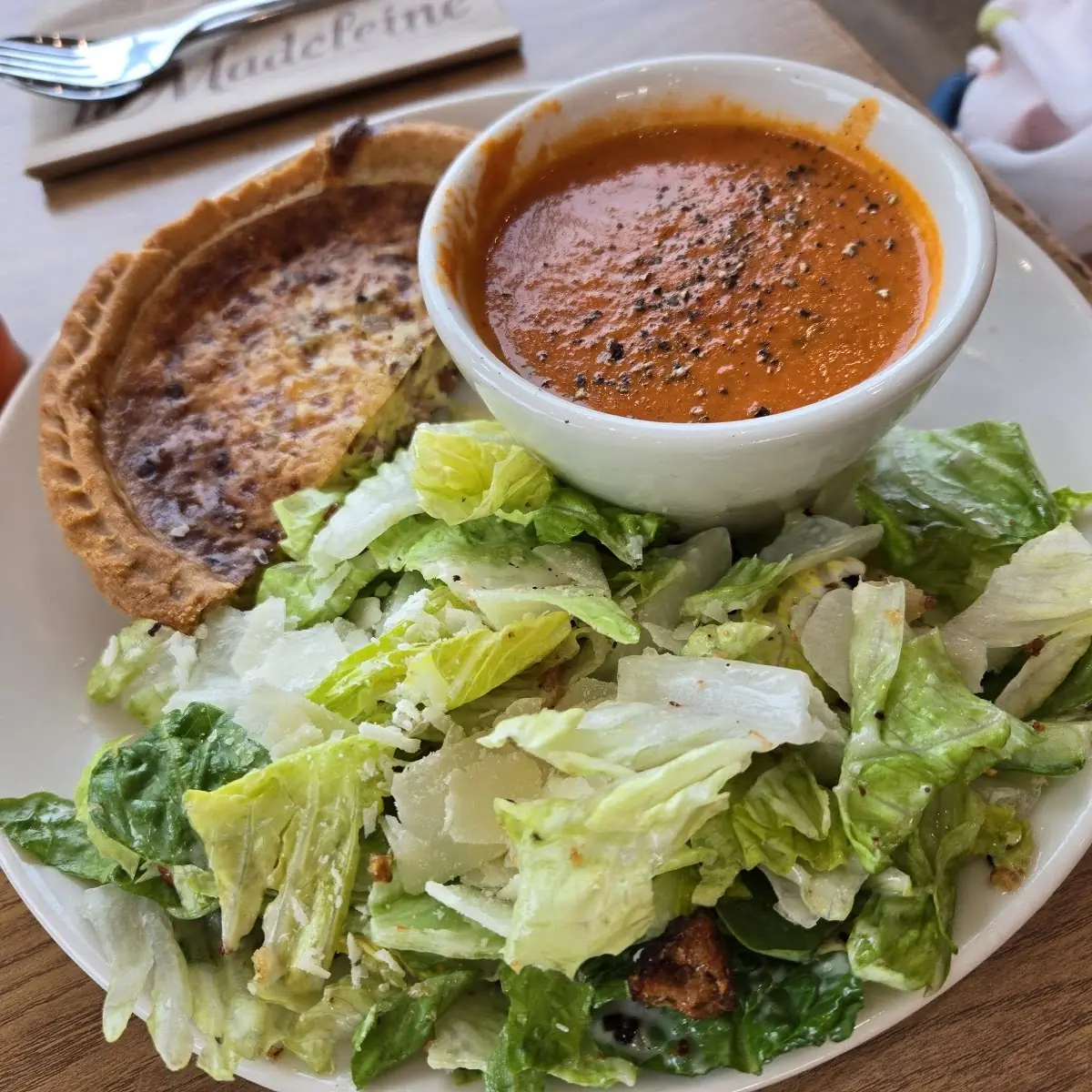 Quiche & Tomato Basil Soup
