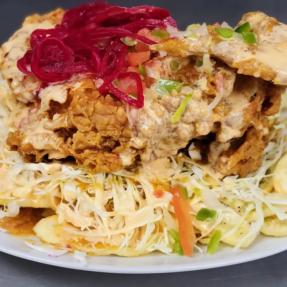 Pollo Frito Con Tajadas