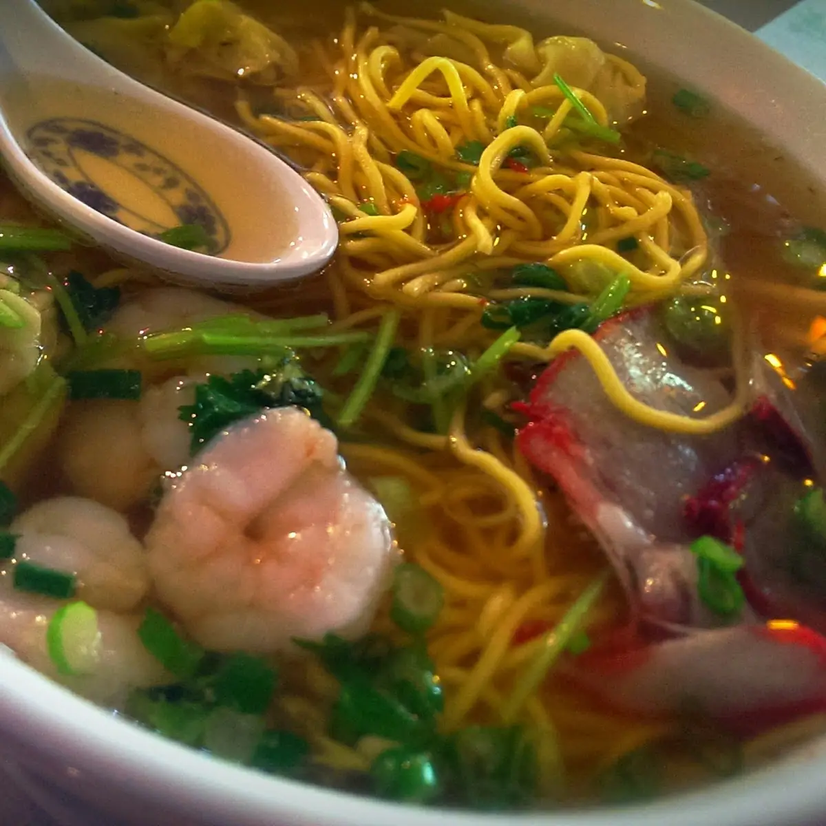Egg Noodle Wonton Soup