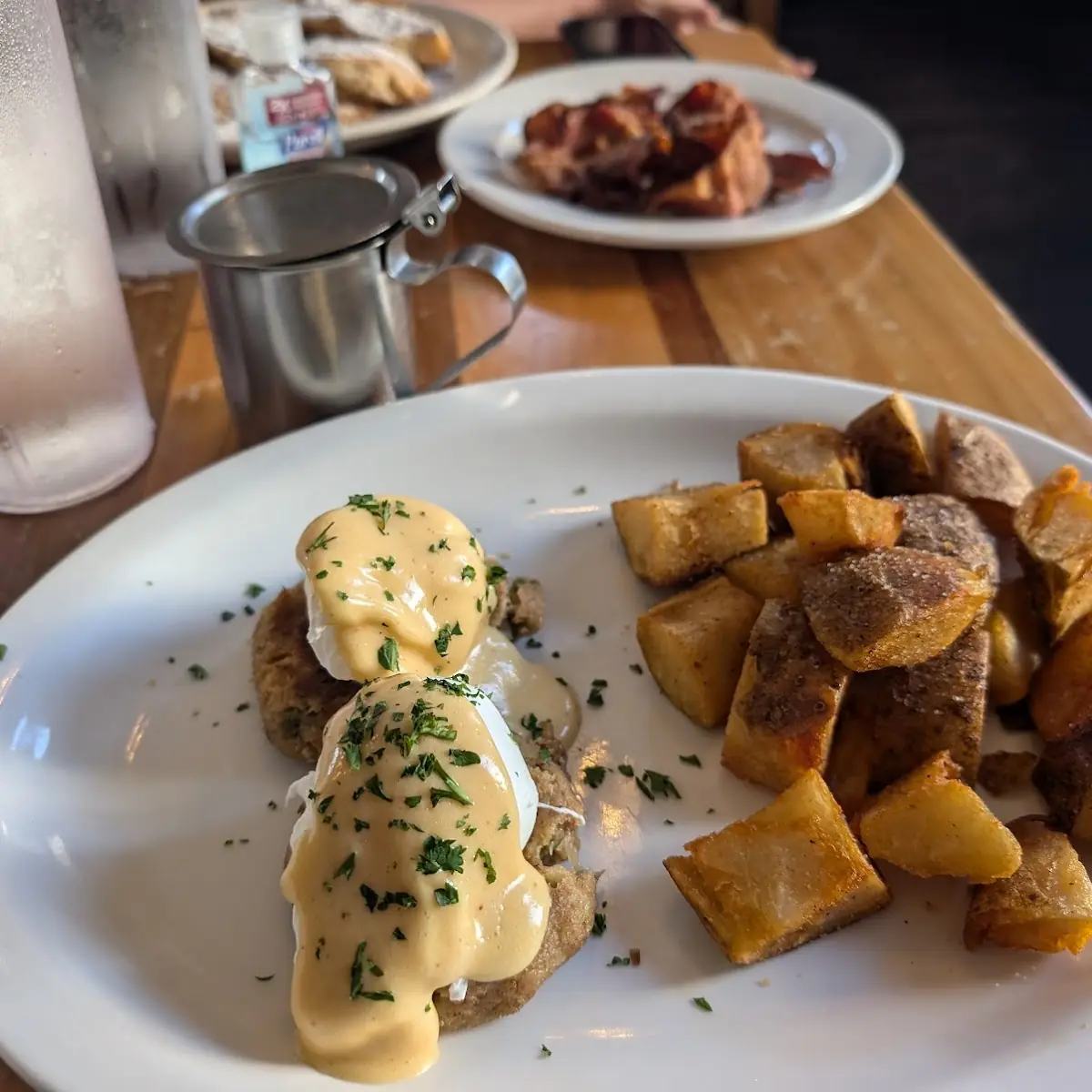 Crab Cakes Poached Eggs