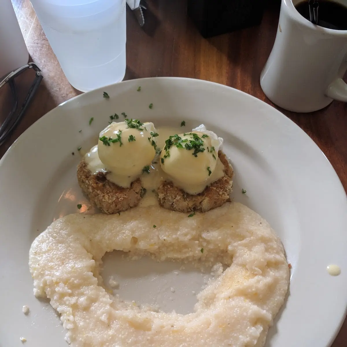 Eggs Benedict with Grits