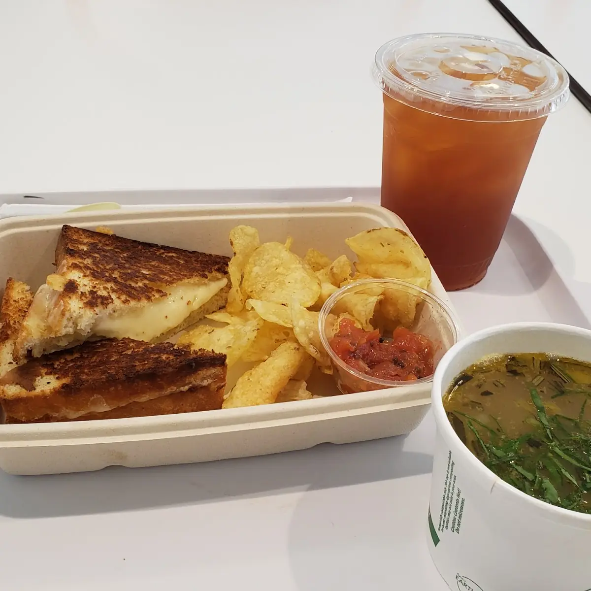 Grilled Cheese and White Bean Soup
