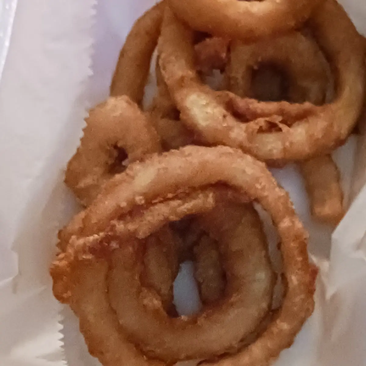 Golden Fried Onion Rings Basket