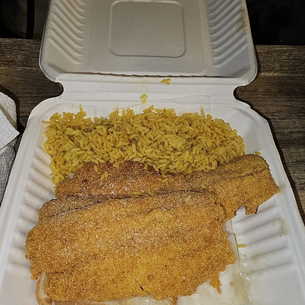 Fried Catfish Dinner w Rice