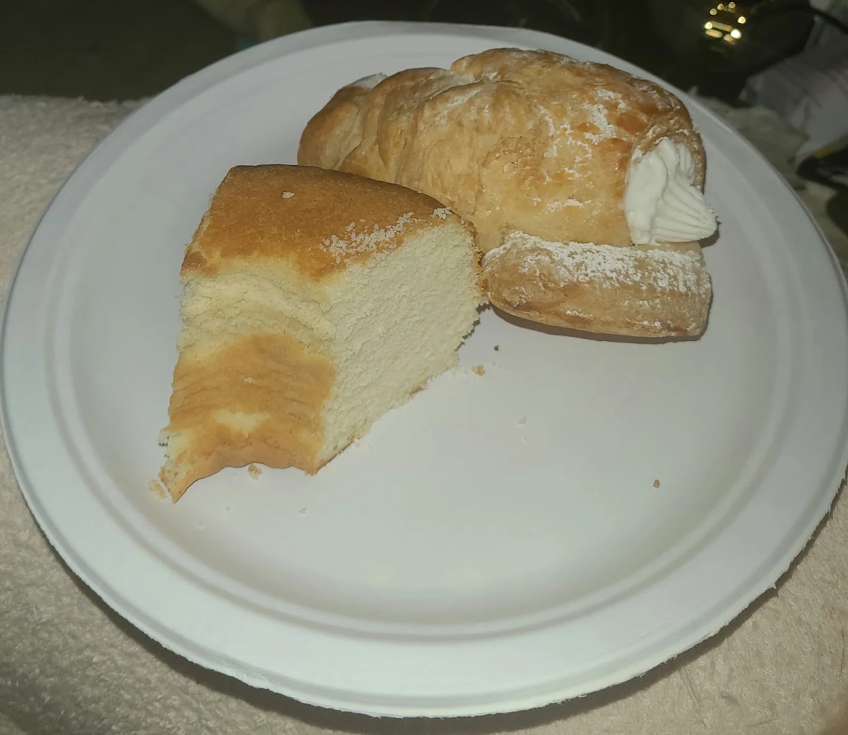 Cream Horn and Pound Cake