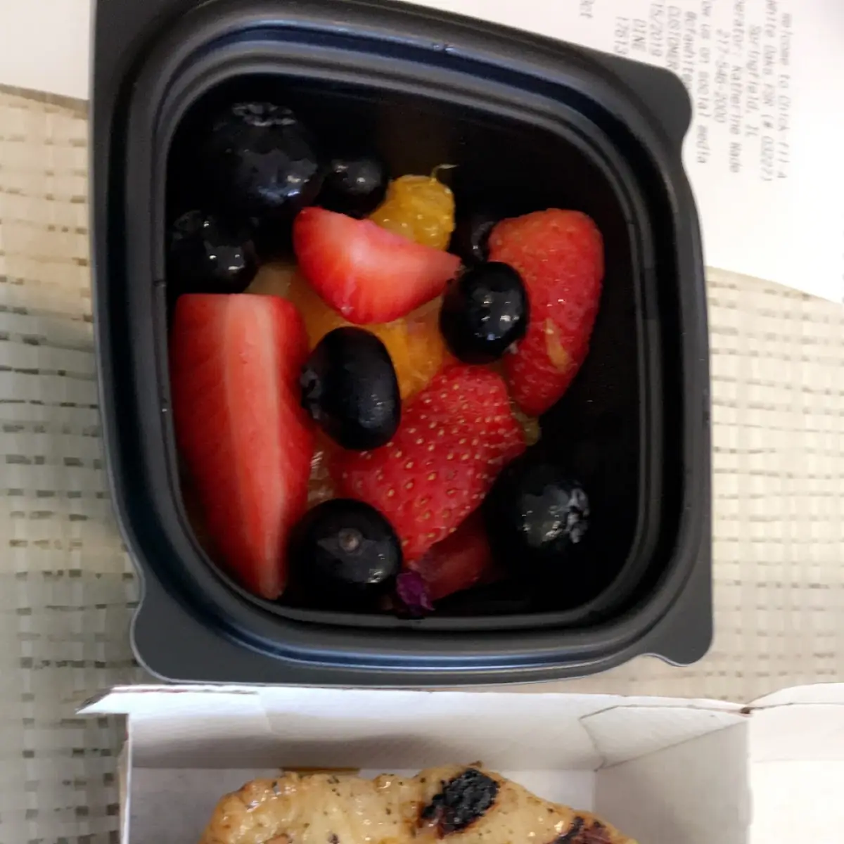 Grilled Chicken Club and Fruit Cup