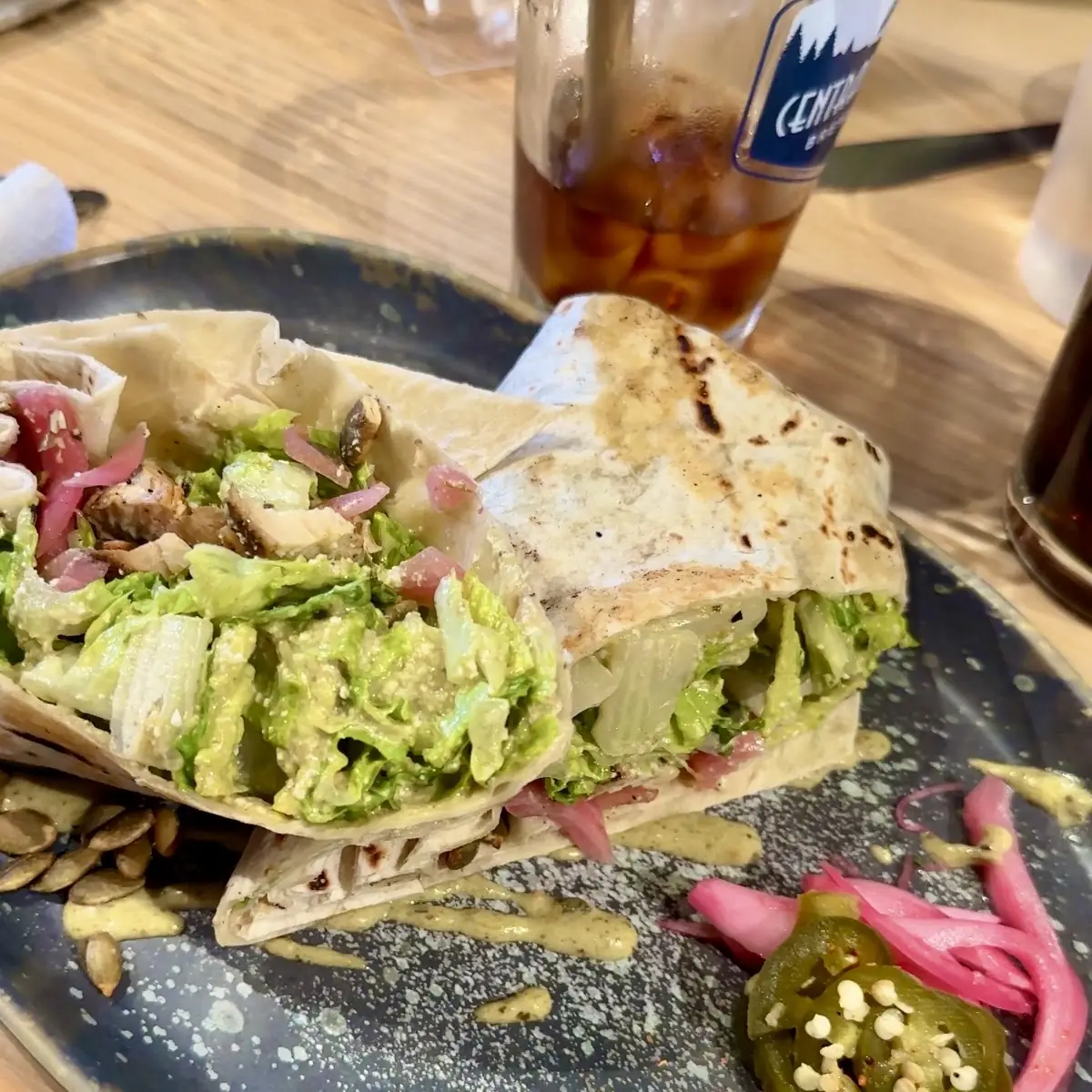 Roasted Poblano Chicken Caesar Wrap