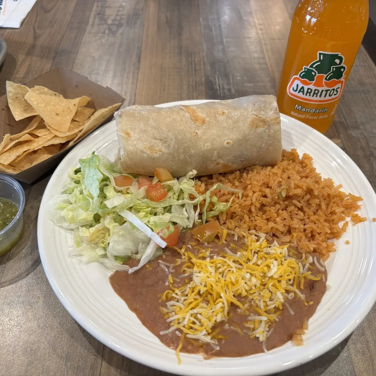 Two Tacos Rice & Beans