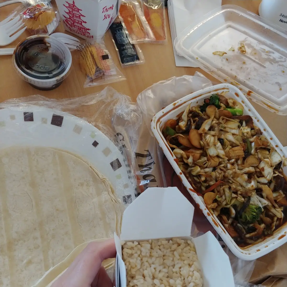 Moo Shu Vegetable w Brown Rice