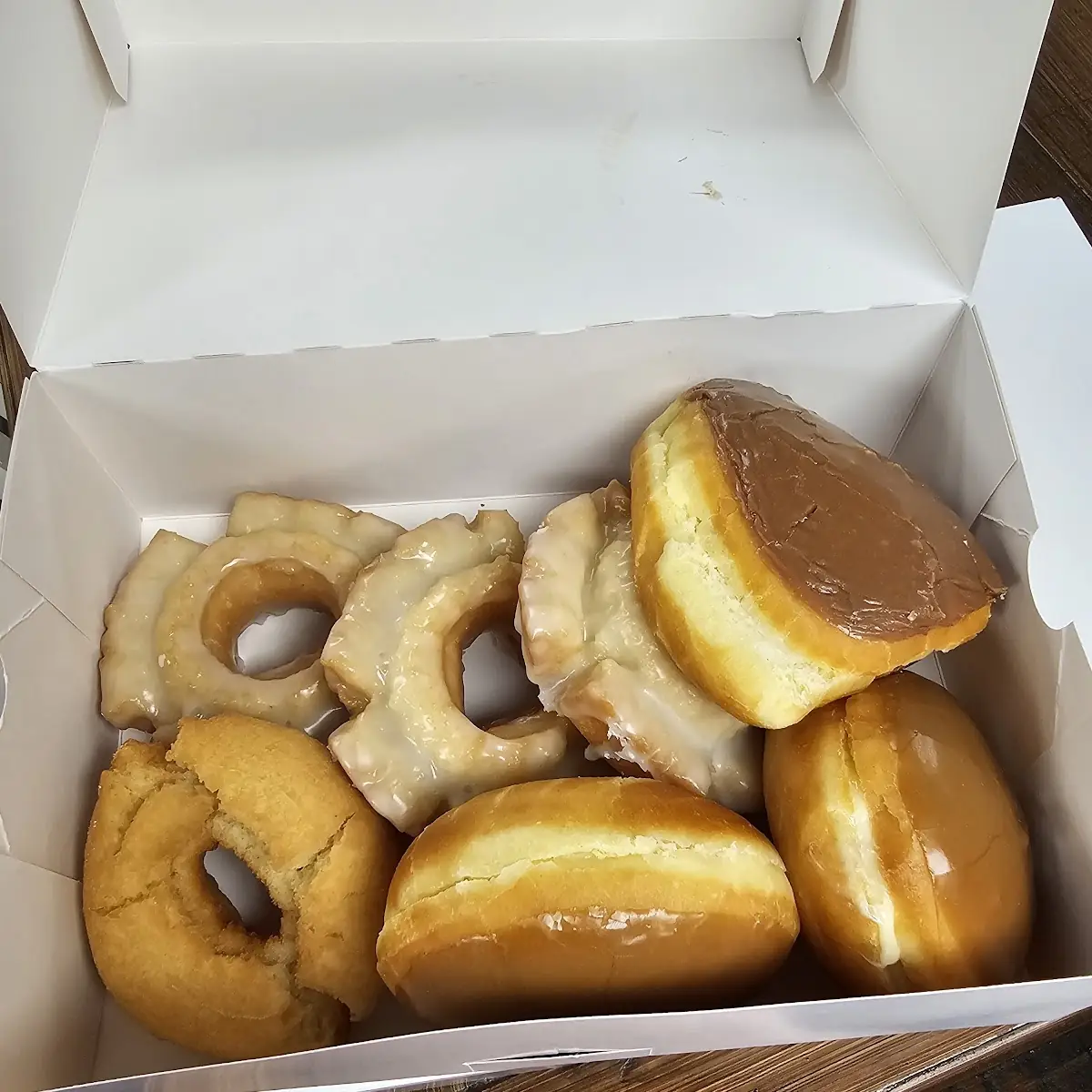 Cake Donuts and Cream Filled Donuts