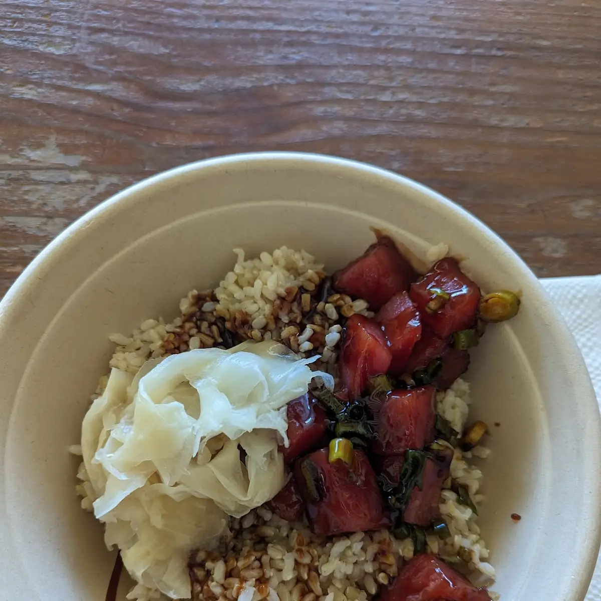 Ahi with Brown Rice and Ginger