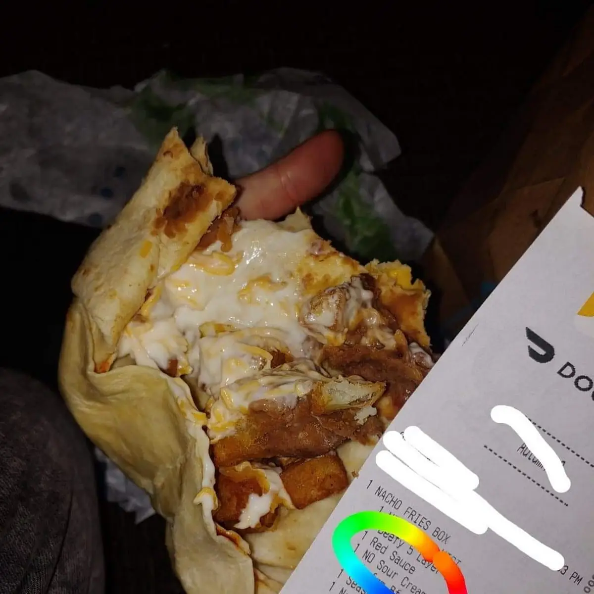 Beefy Five Layer Bean Burrito