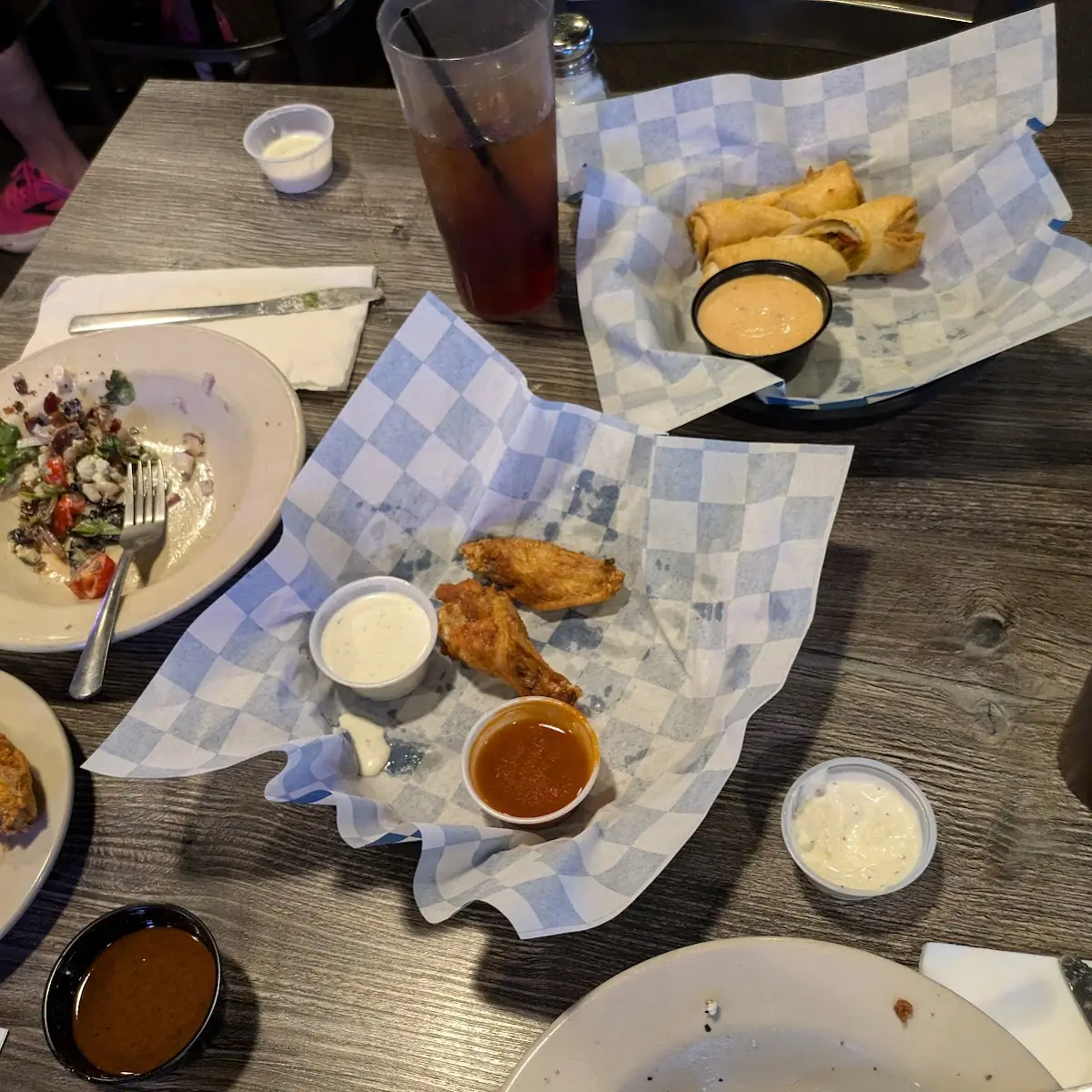Wings Spring Salad & Southwest Egg Rolls