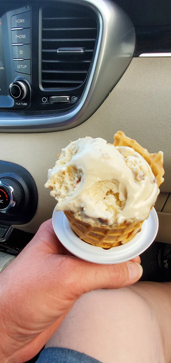 Butter Pecan Ice Cream Waffle Cone