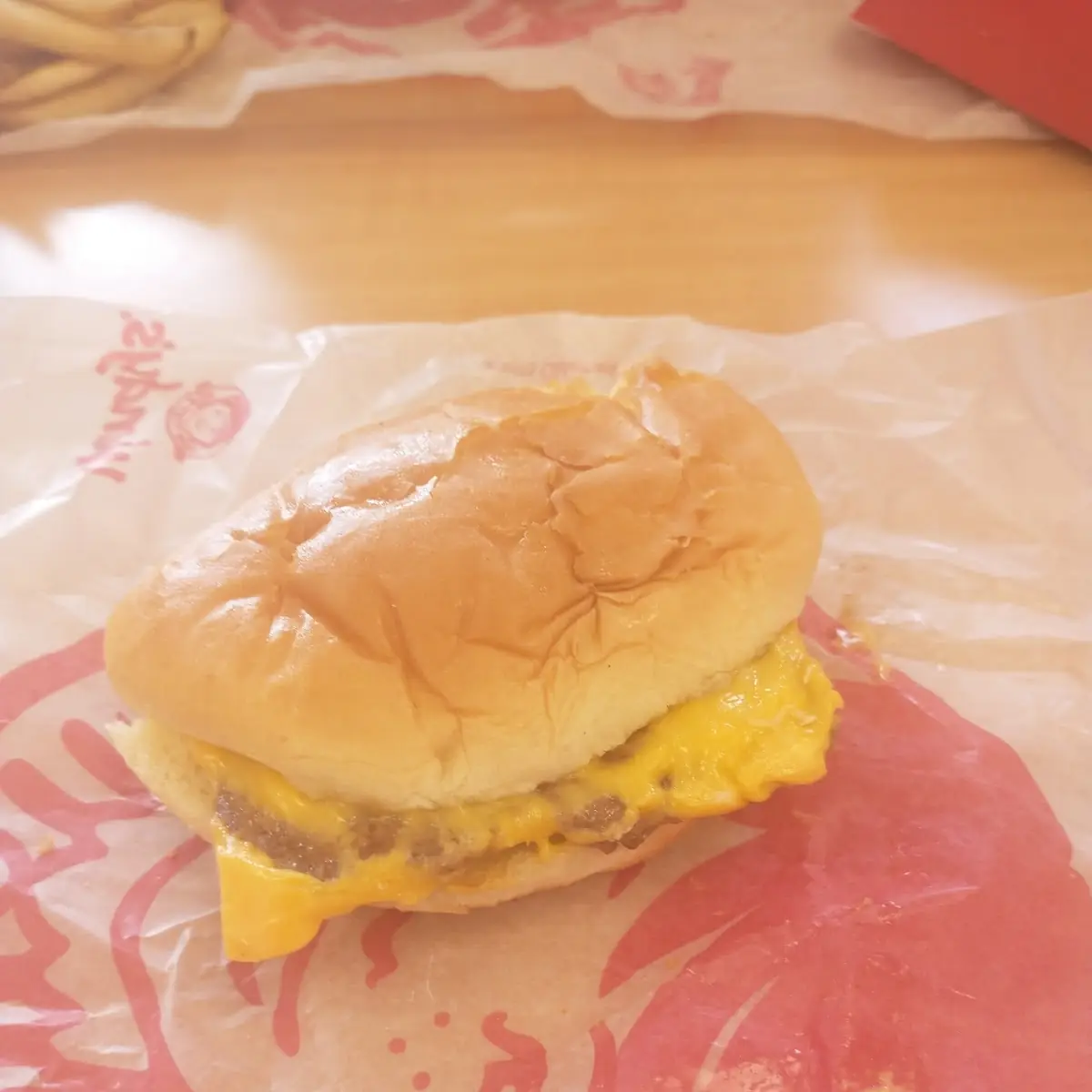 Tiny Cheese Burger Patty on Bun Where's the Beef