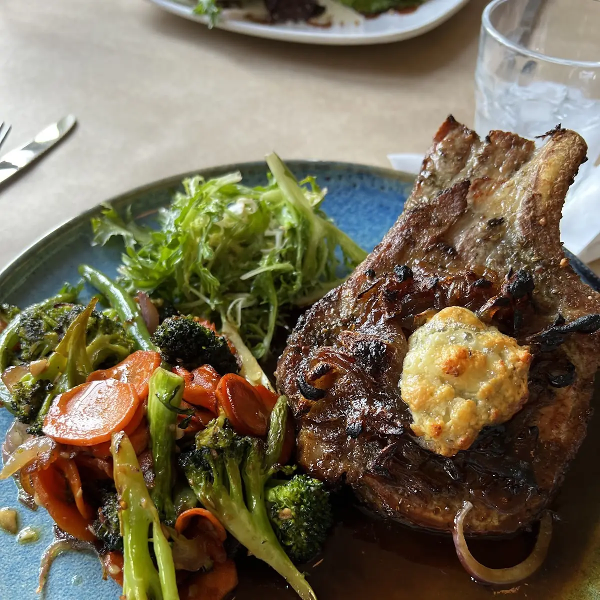 Roasted Gorgonzola Pork Chop