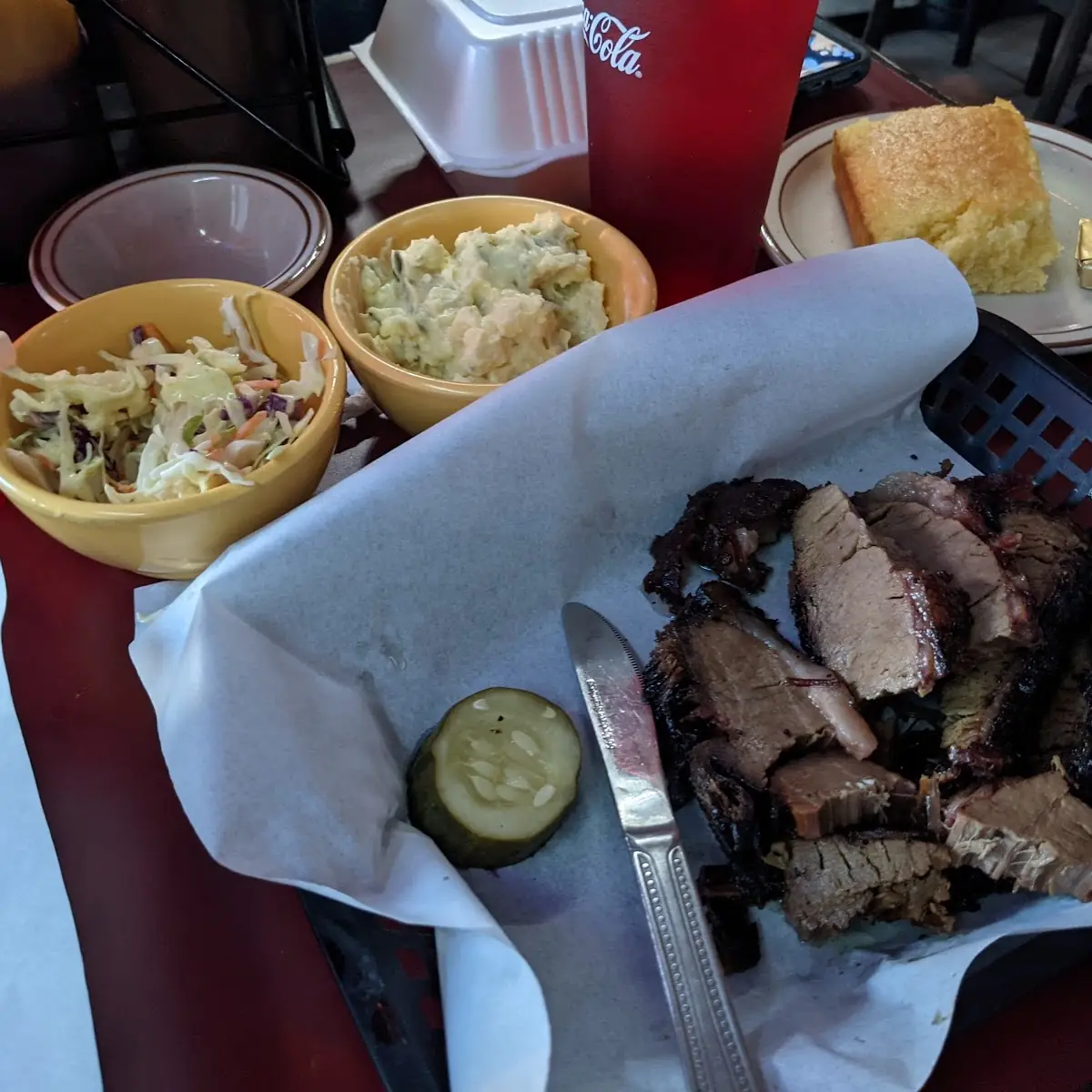 Brisket Cole Slaw and Potato Salad