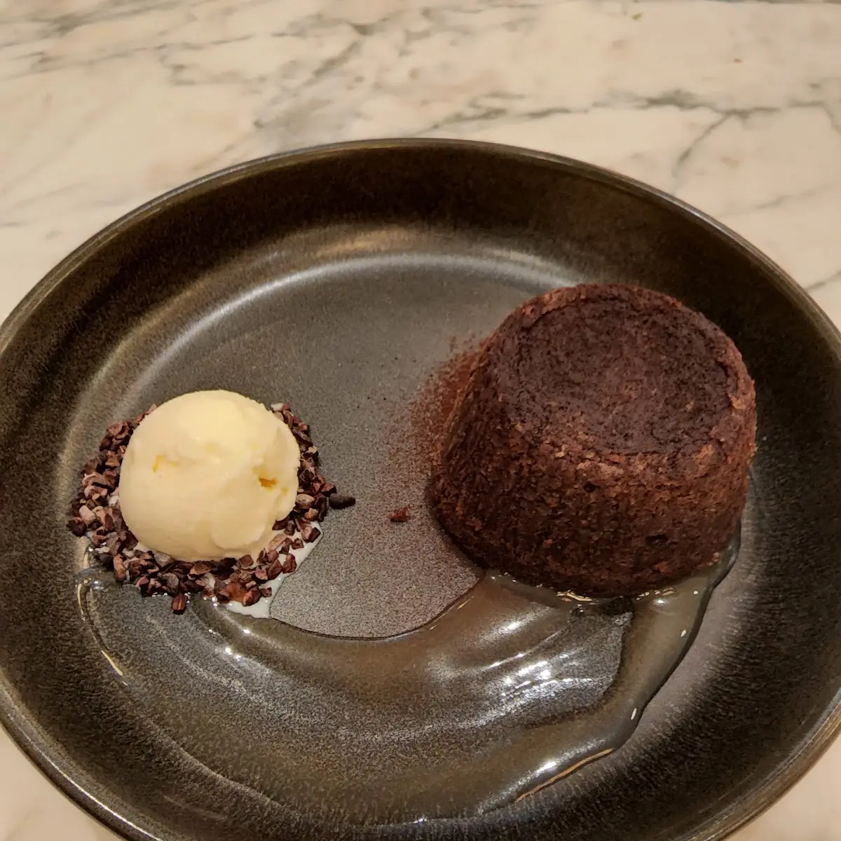 Warm Valrhona Chocolate Cake