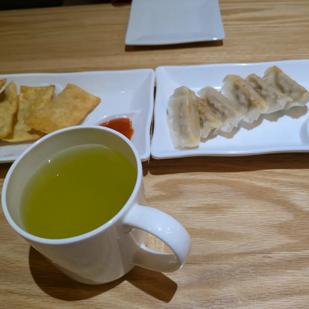 Crab Rangoon and Gyoza