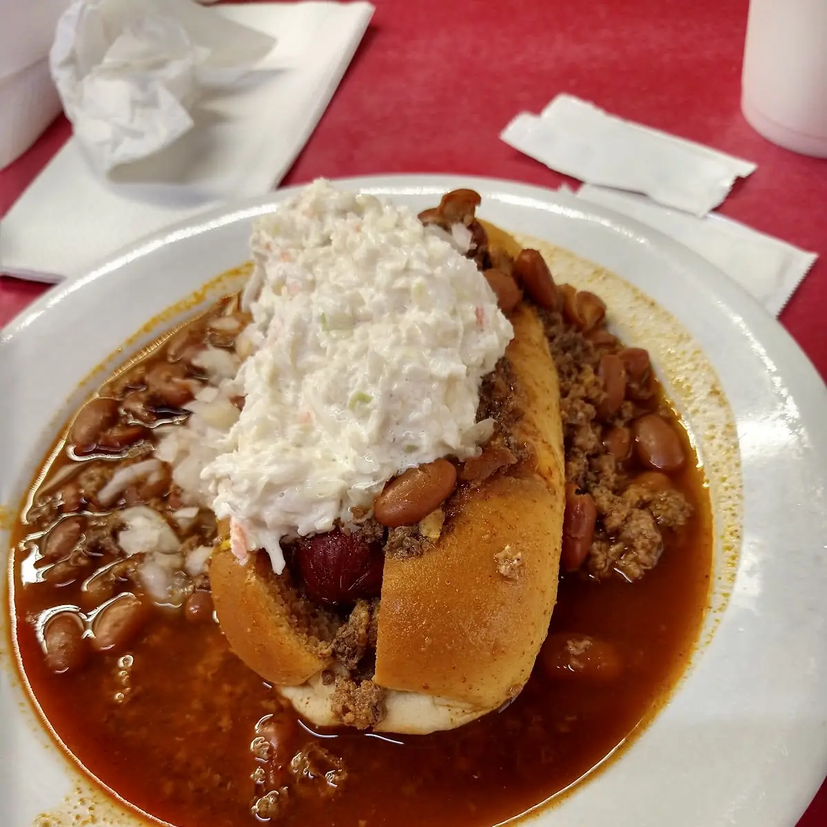 Chili Dog with Slaw