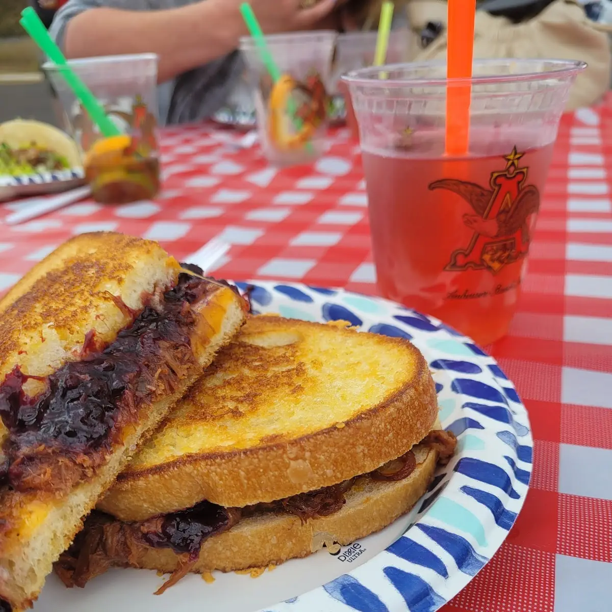 Barbecue Blackberry Pulled Pork Sandwich