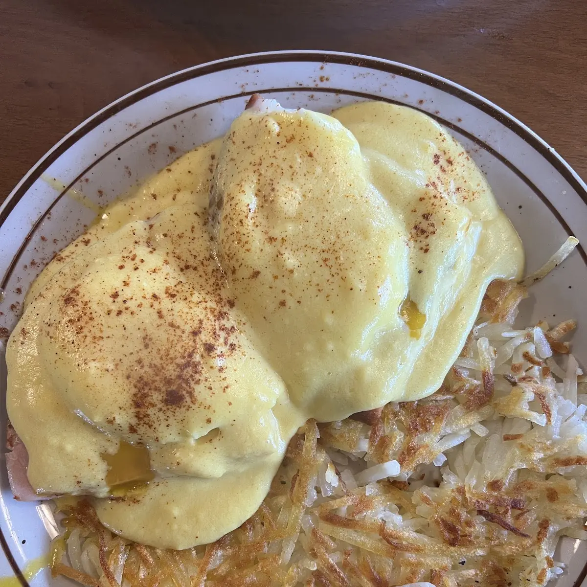 Eggs Benedict with Hash Browns