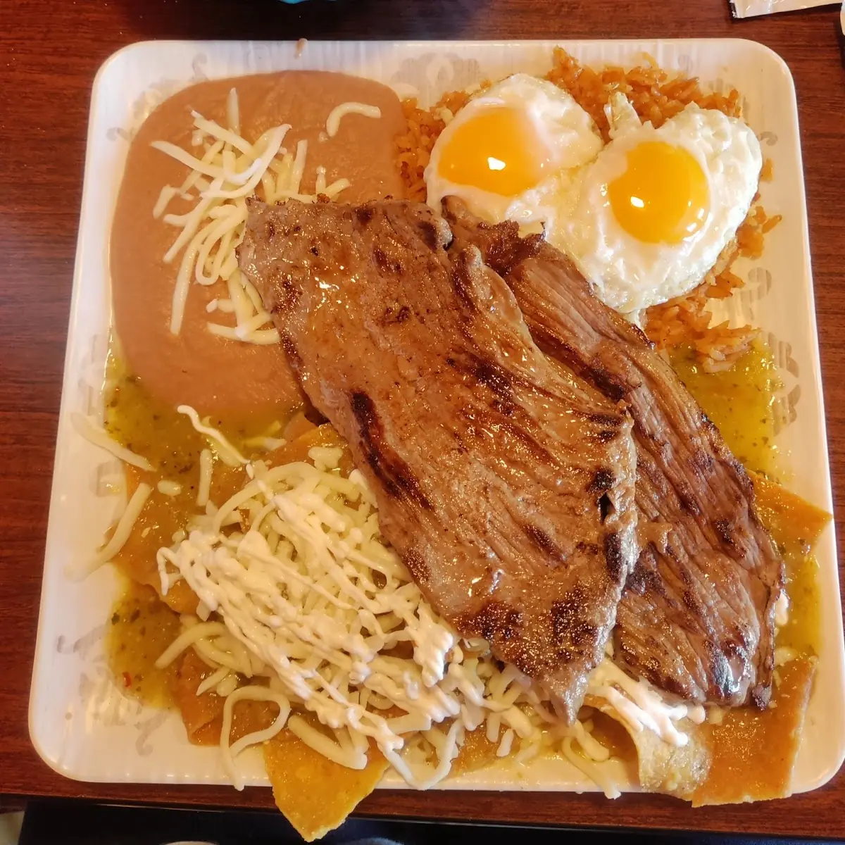 Chilaques Salsa Verde Steak