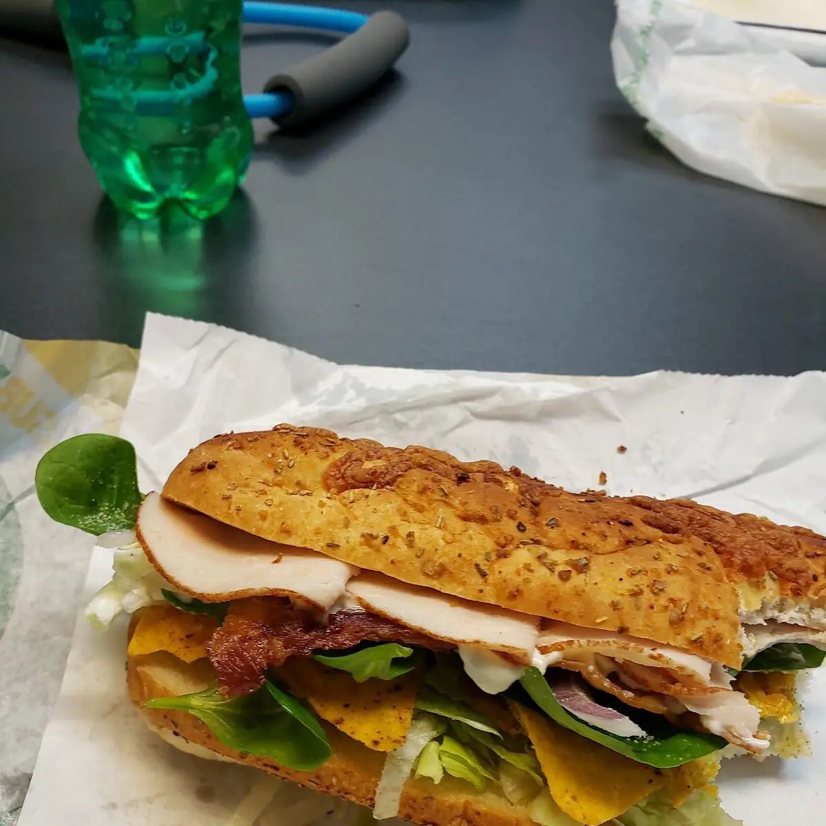 Turkey Bacon Sandwich with Cool Ranch Doritos