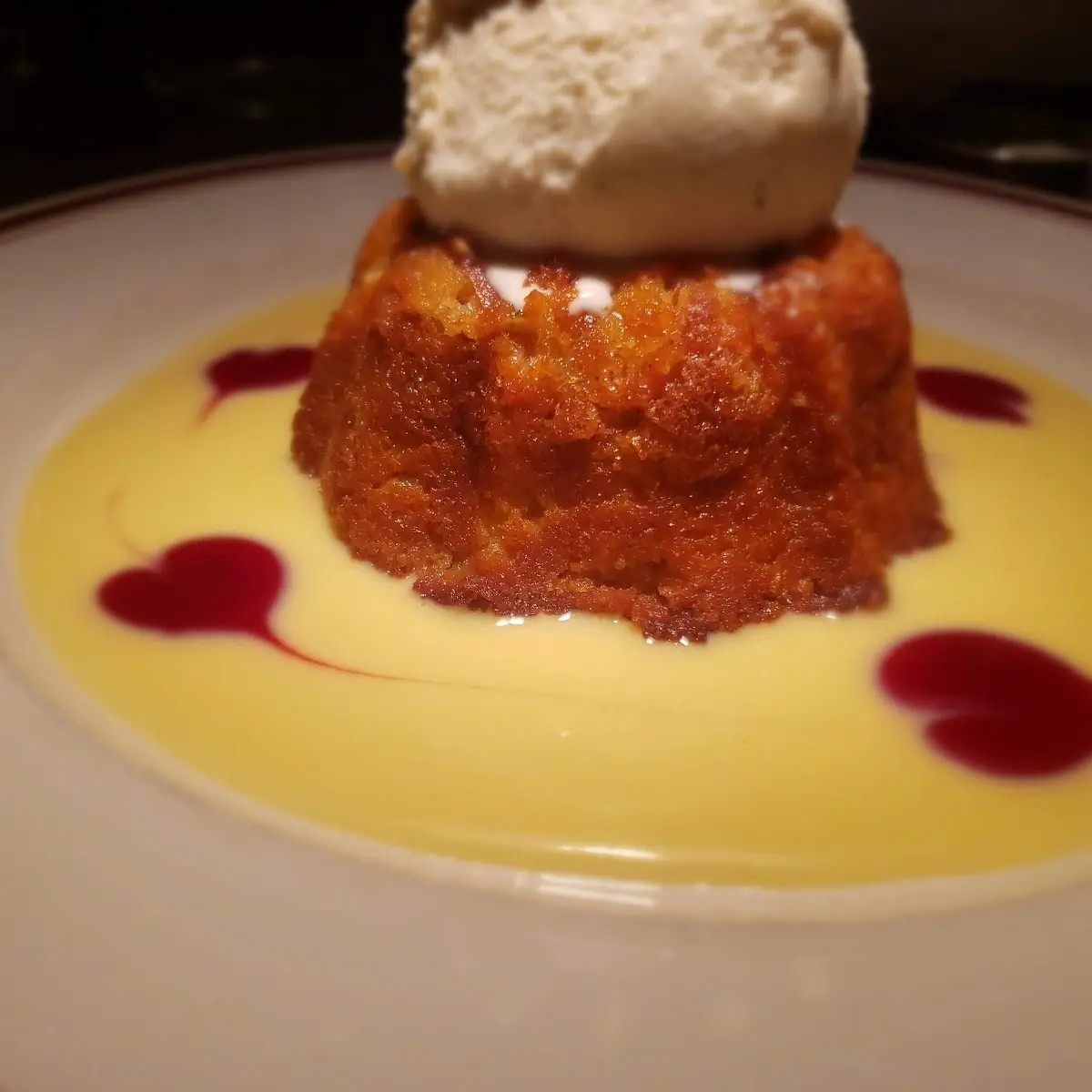 Warm White Chocolate Bread Pudding