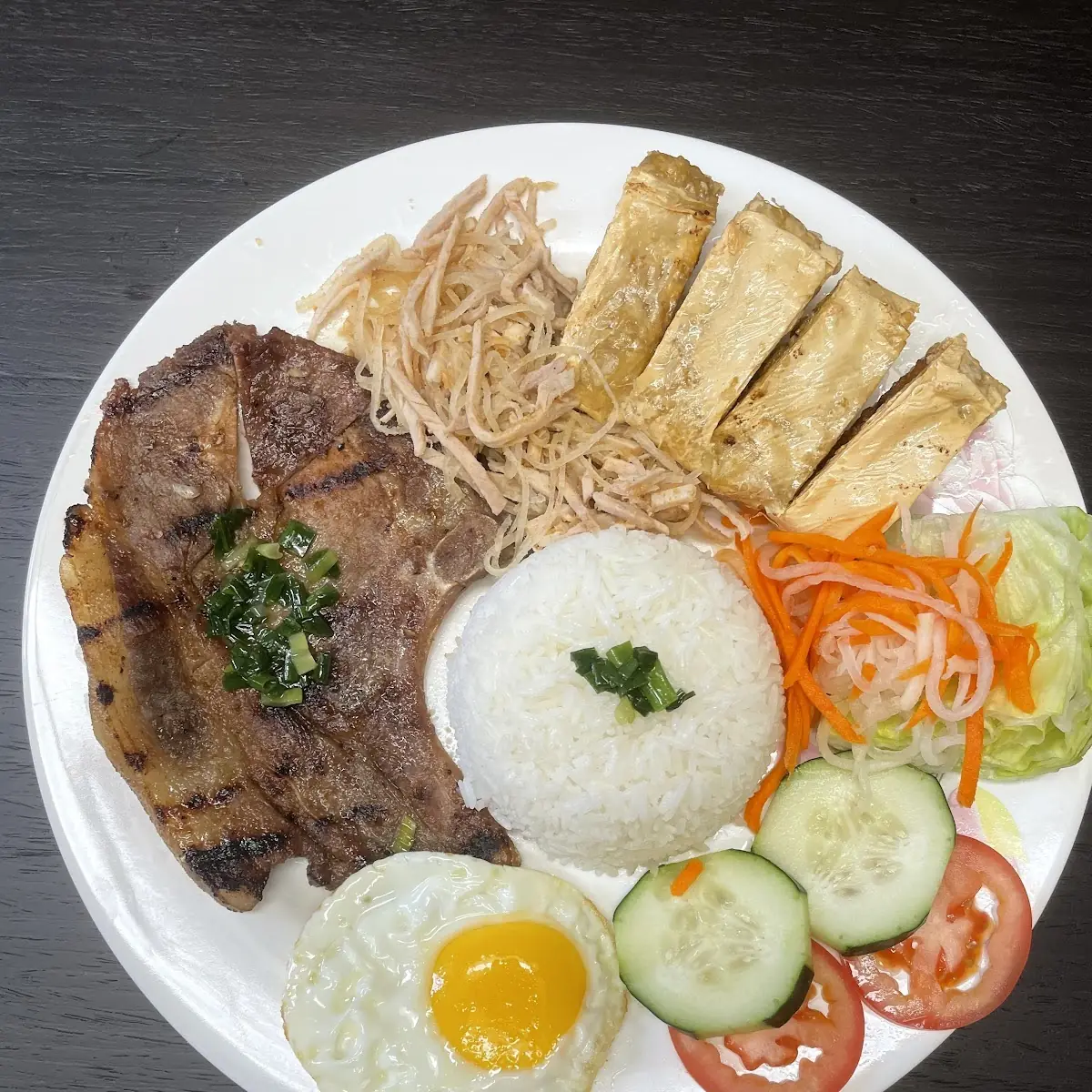 Grilled Pork Chop & Fried Egg