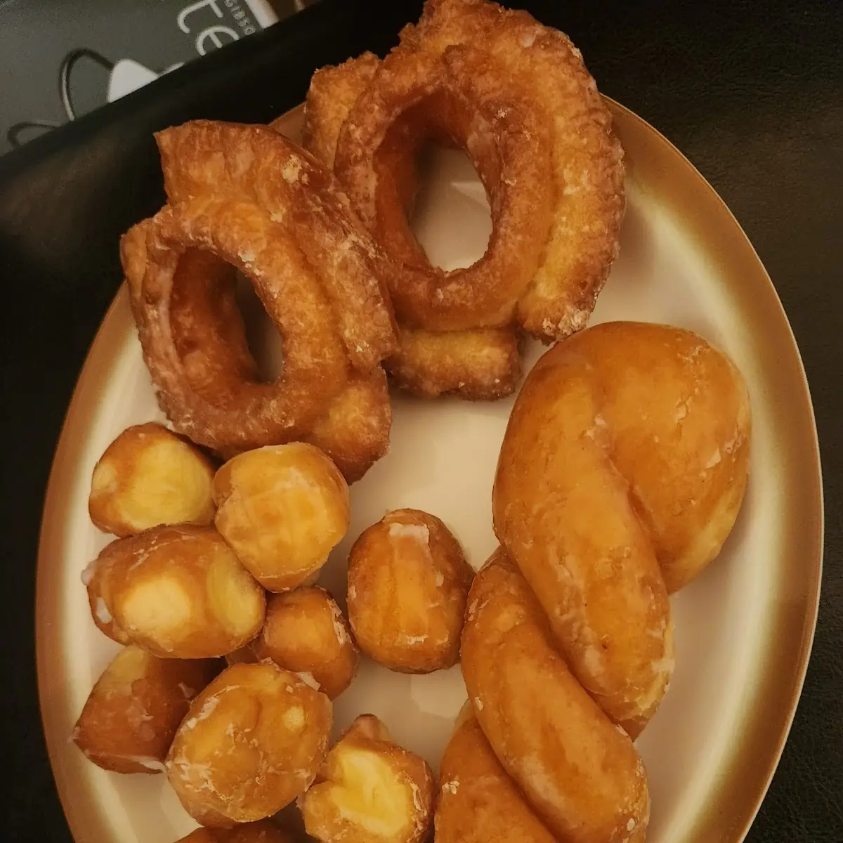 2 Glazed Old Fashioned Glazed Donut Holes & a Glazed Twist
