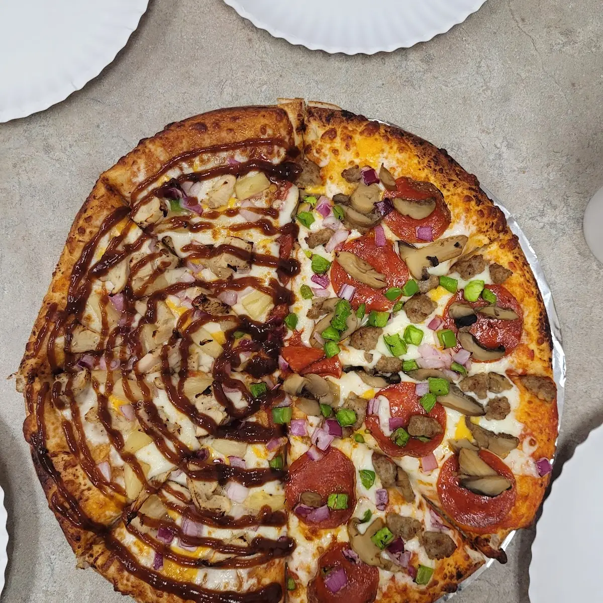 Half BBQ Chicken Half House Special