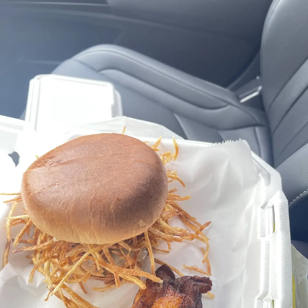 Fritas Burger with Plantains