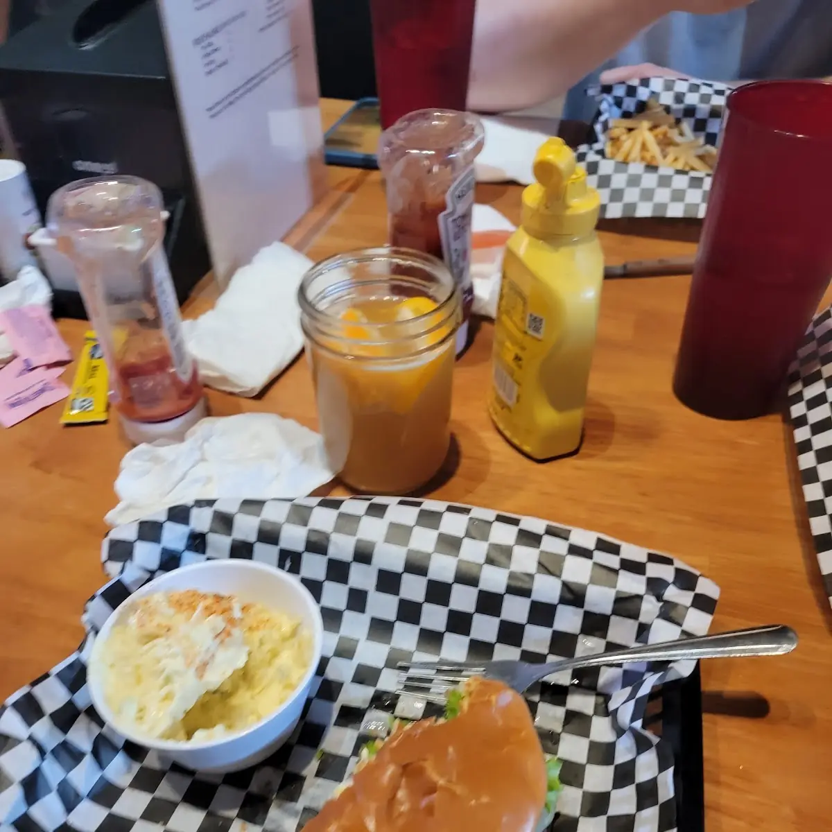 Cheeseburger and Potato Salad