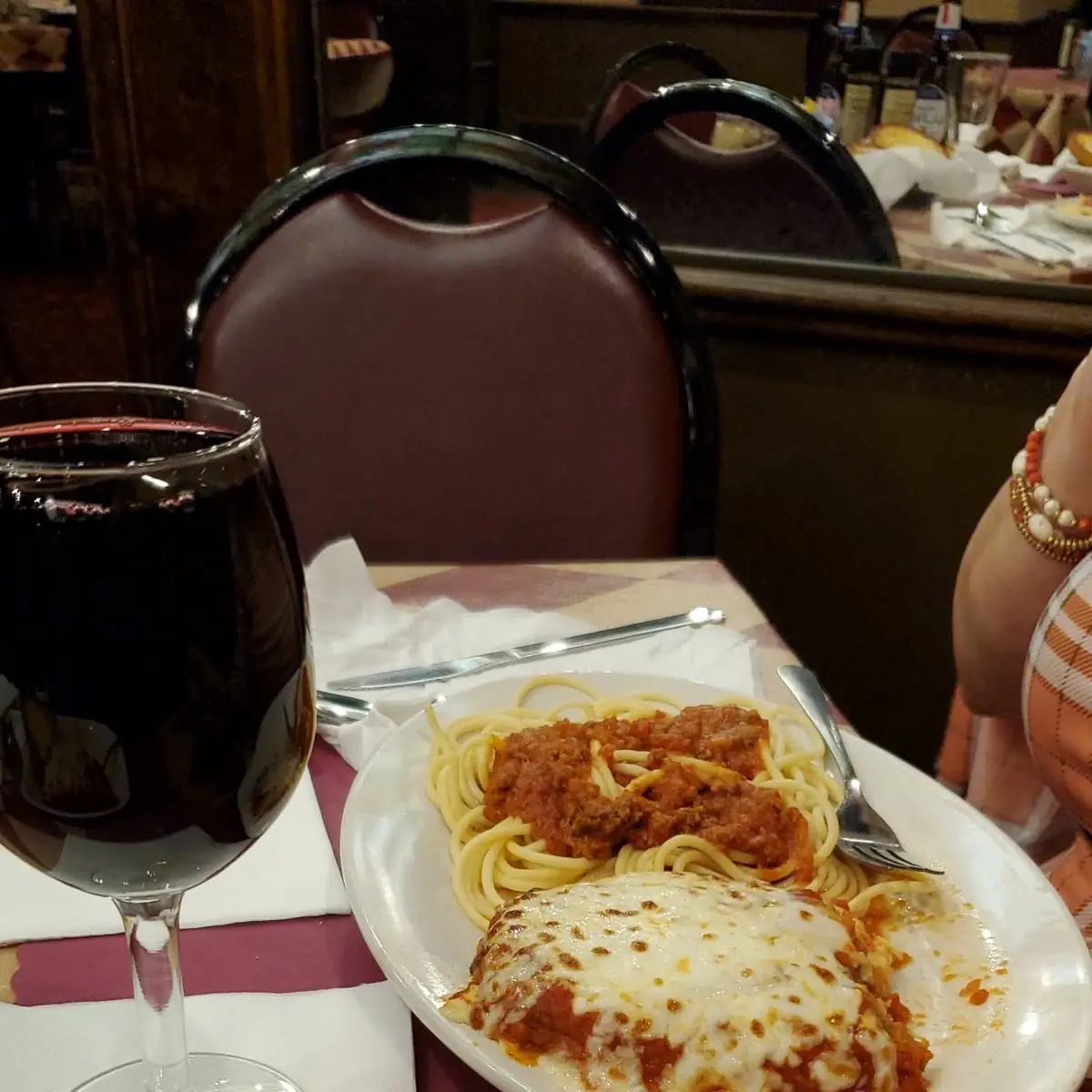 Veal Parmesan with Spaghetti